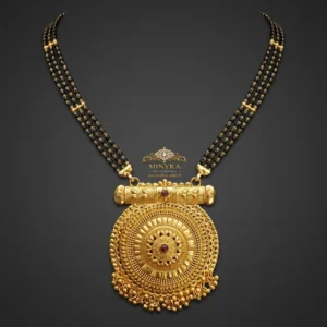 Minyka Gram Gold Matte Finish Traditional Mangalsutra