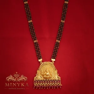 Minyka Gram Gold Matte Finish Goddess Lakshmi Traditional Mangalsutra