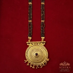 Minyka Gram Gold Matte Finish Traditional Mangalsutra