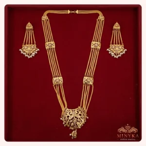Minyka Himachali Traditional Rani Haar Set with Long Earrings