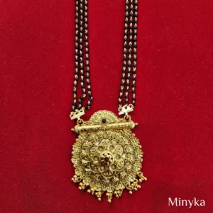 Minyka Traditional Himachali Gram Gold Matte Mangalsutra